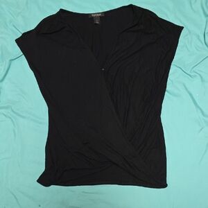 White House Black Market Black Shell Blouse